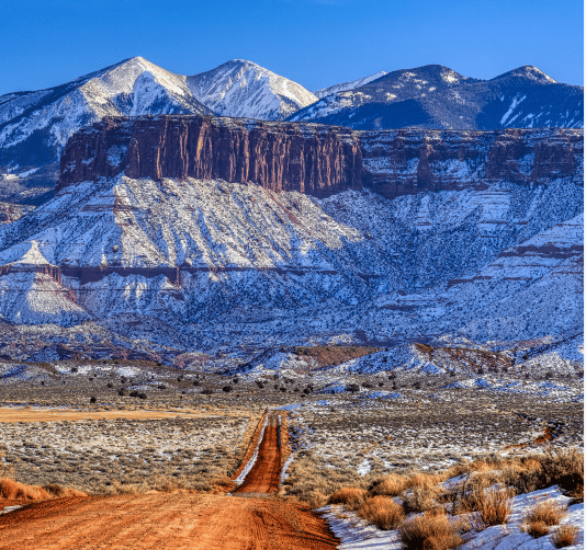 Across a Snow Covered Desert